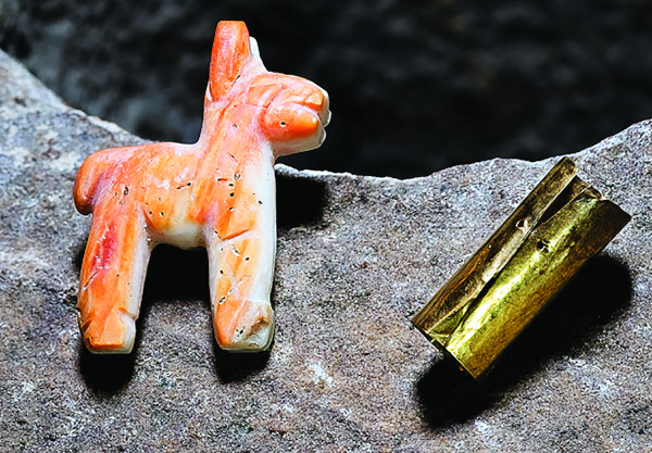 Camelid figurine made of Spondylus shell from Lake Titicaca
