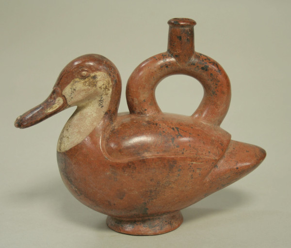 2nd–5th century CE Moche stirrup bottle at the Met Museum