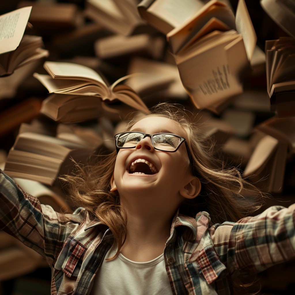 For my birthday, a fond remembrance of the day I got my first library card from my local library, and could read anything I wanted at any time I wanted, free of charge. Happy birthday to that giddy little girl! Image Credit: K. Kris Hirst and MidJourney