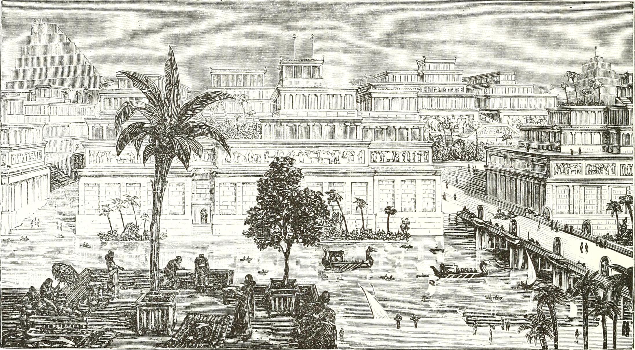 View of Babylon, from John Clark Ridpath's Universal History, Volume V. 1894. Public Domain